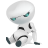Sad Robot Shadow Icon